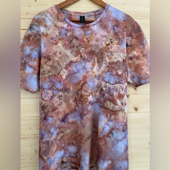 NEW Unisex GILDAN Large Unique Ice Tie-Dye Soft Style T-Shirt Earth Tones Boho - Picture 5 of 7